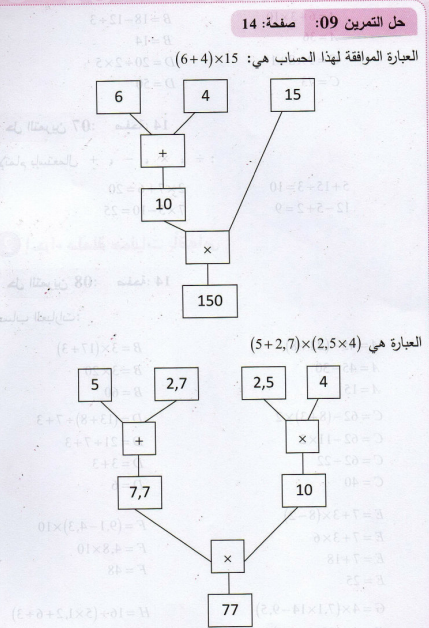 حل تمرين 9 صفحة 14 رياضيات السنة الثانية متوسط - الجيل الثاني
